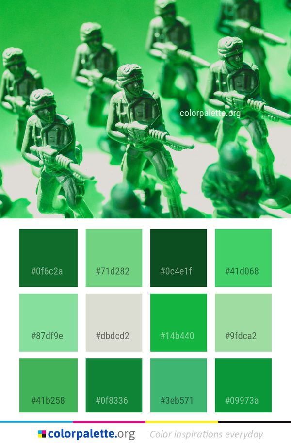 Green Army Men Toy Color Palette