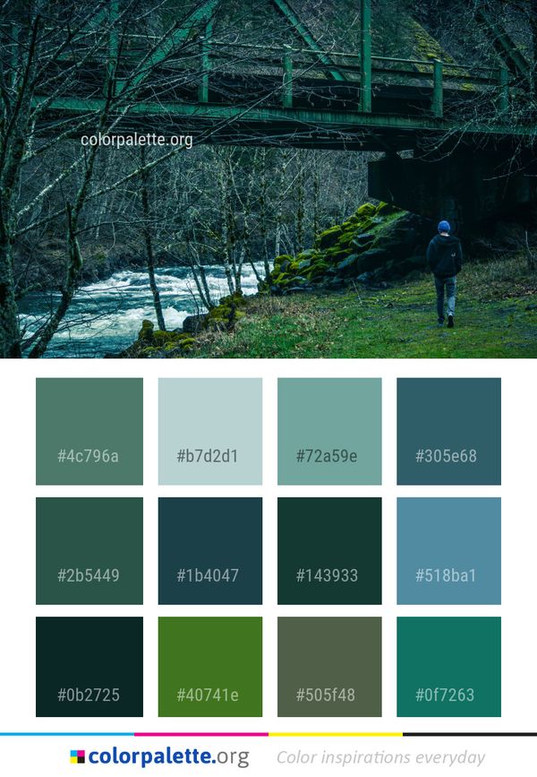 Green Nature Tree Color Palette