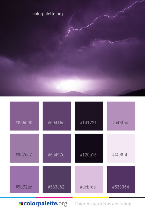 Sky Thunder Lightning Color Palette
