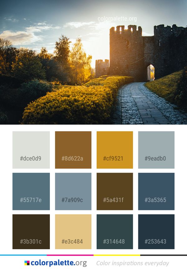 Sky Yellow Castle Color Palette