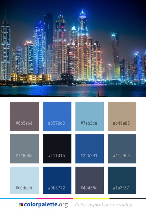 Metropolitan Area Cityscape City Color Palette