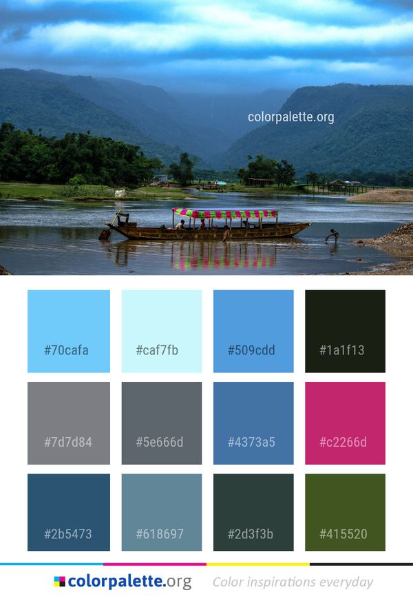 Nature Loch Reflection Color Palette