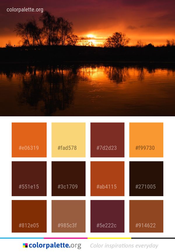 Reflection Sky Nature Color Palette