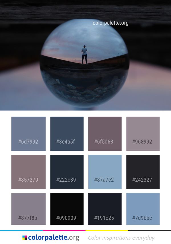 Reflection Water Sphere Color Palette