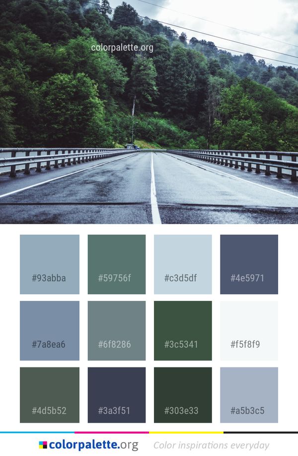 Road Green Nature Color Palette