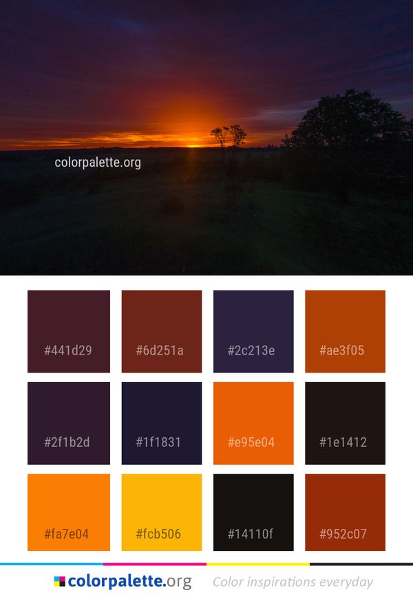 Sky Horizon Sunrise Color Palette