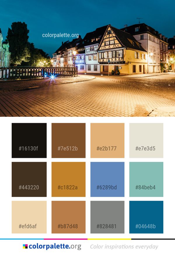 Sky Town Night Color Palette