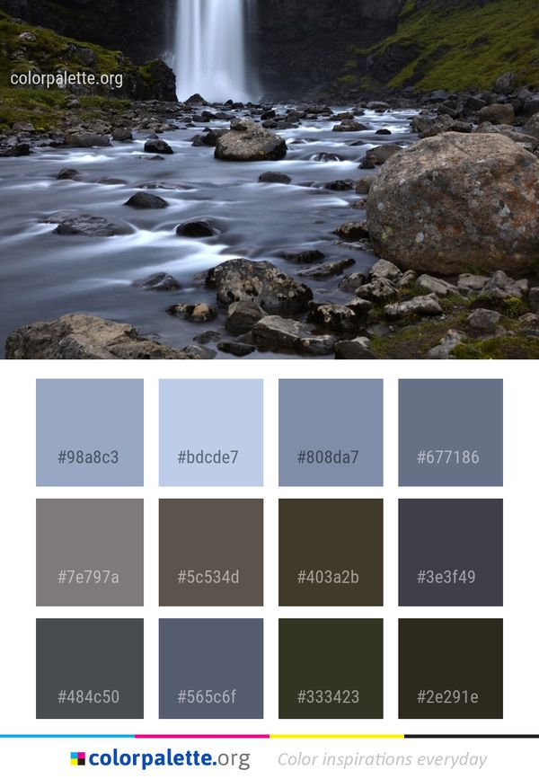 Water Nature Waterfall Color Palette