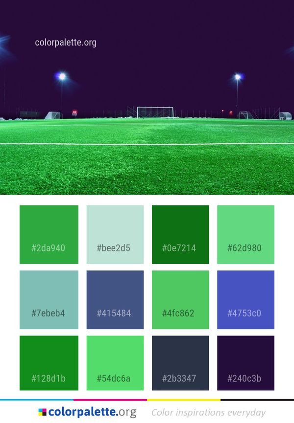 Green Sport Venue Atmosphere Color Palette