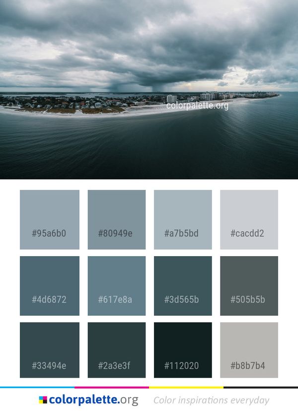 Sea Sky Cloud Color Palette