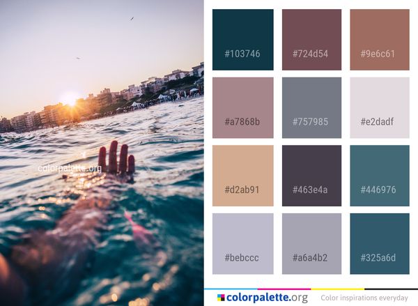 Sea Water Reflection Color Palette