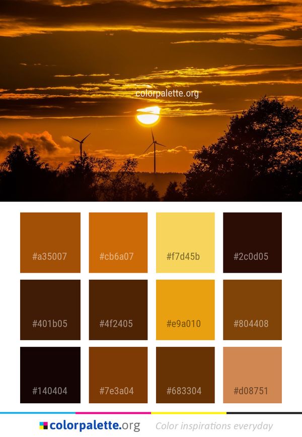 Sky Afterglow Sunset Color Palette