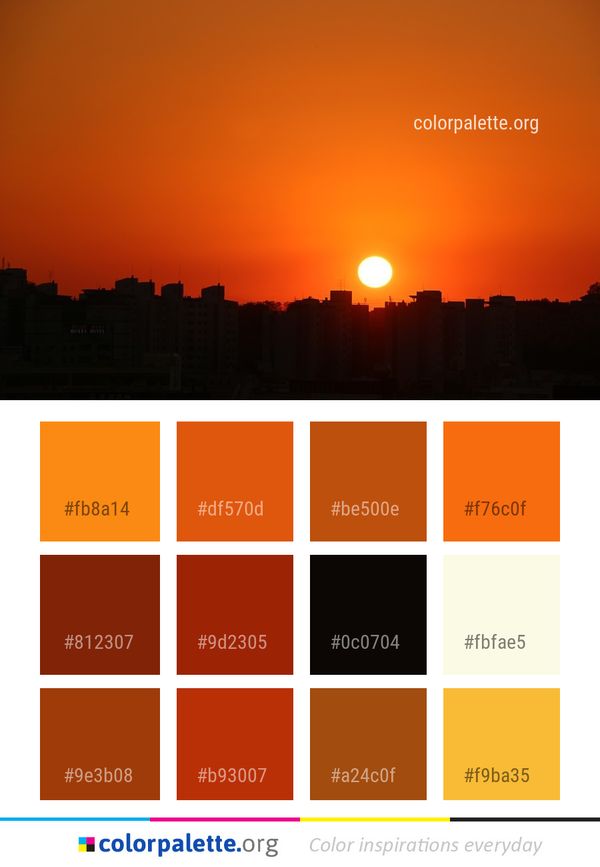 Sky Afterglow Sunset Color Palette