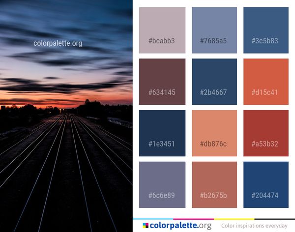Track Sky Horizon Color Palette