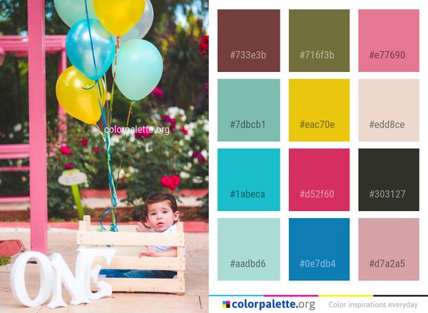 Balloon Toy Fun Color Palette