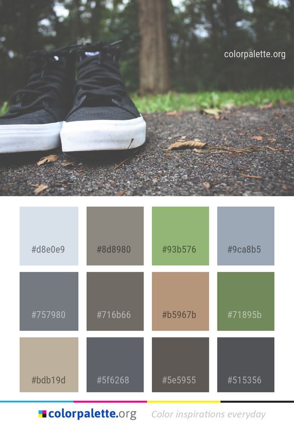 Footwear Green Shoe Color Palette