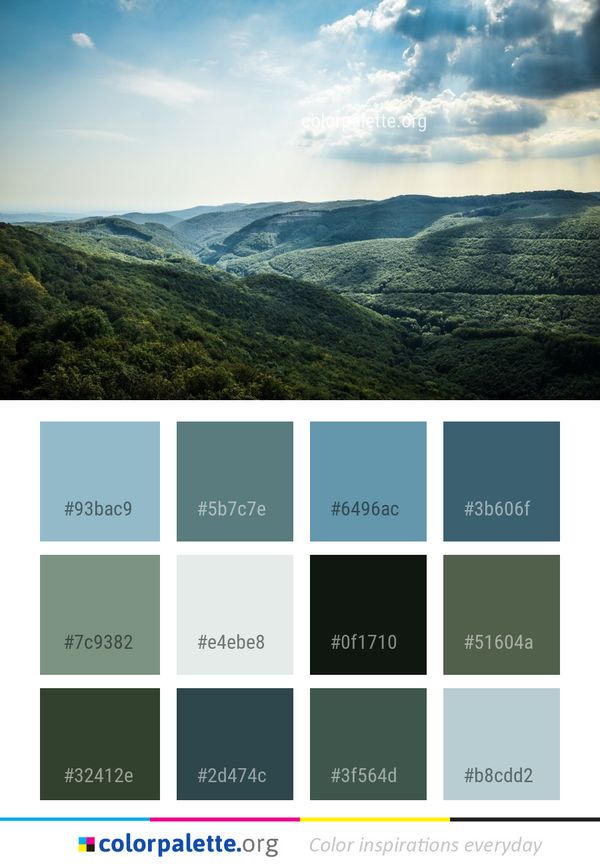 Sky Highland Mountainous Landforms Color Palette