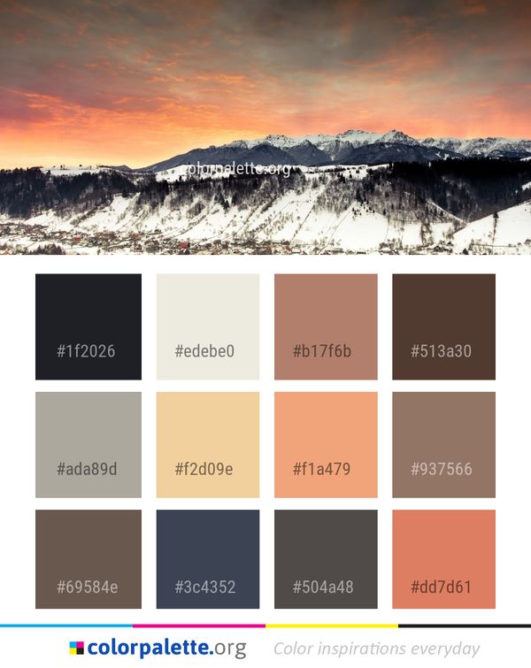 Sky Mountainous Landforms Mountain Color Palette