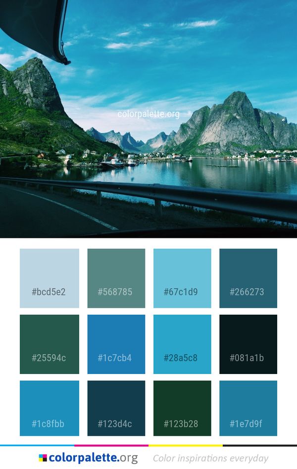 Nature Sky Water Color Palette