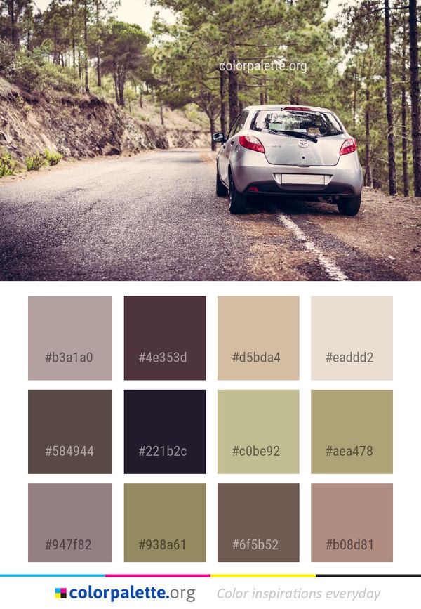 Road Car Motor Vehicle Color Palette