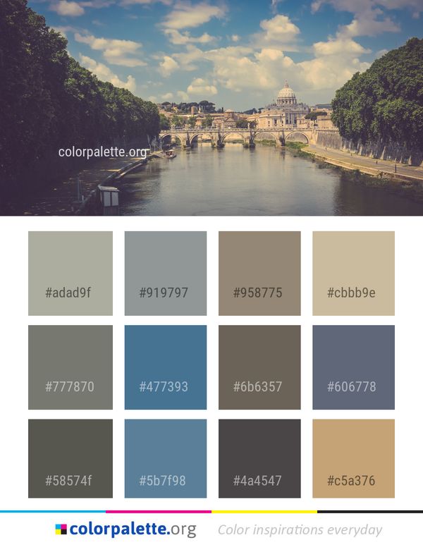 Sky Waterway Reflection Color Palette