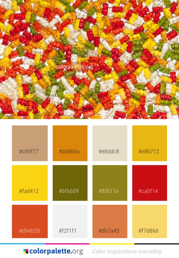 Yellow Confectionery Candy Color Palette