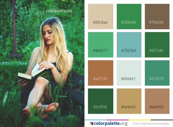 Hair Green Blond Color Palette