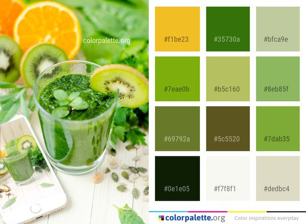 Juice Leaf Vegetable Drink Color Palette