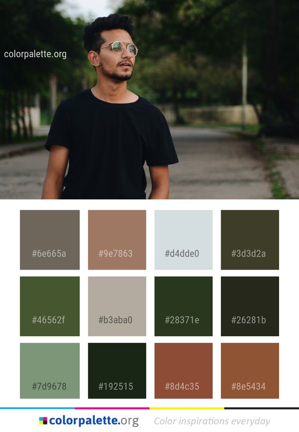 Person Man Glasses Color Palette