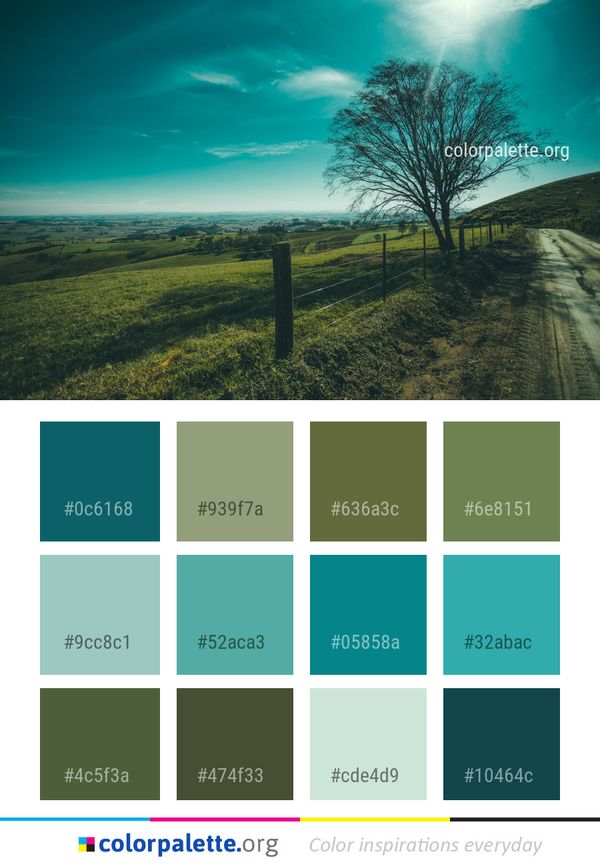 Sky Green Nature Color Palette
