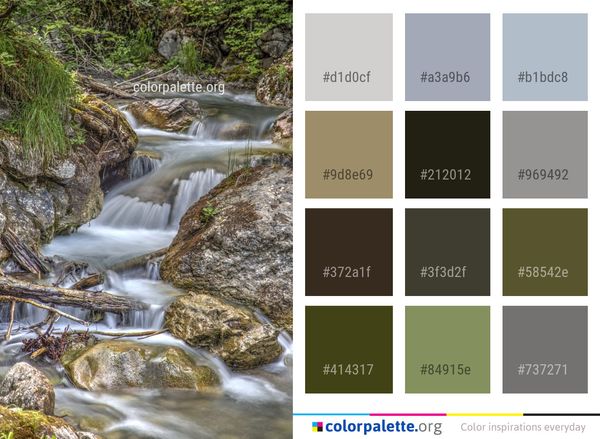 Water Stream Nature Color Palette