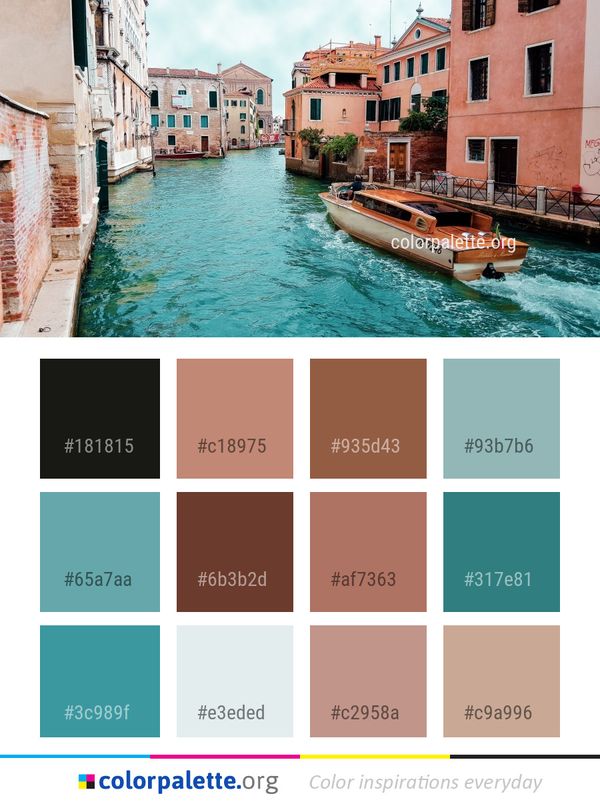 Waterway Canal Water Transportation Color Palette