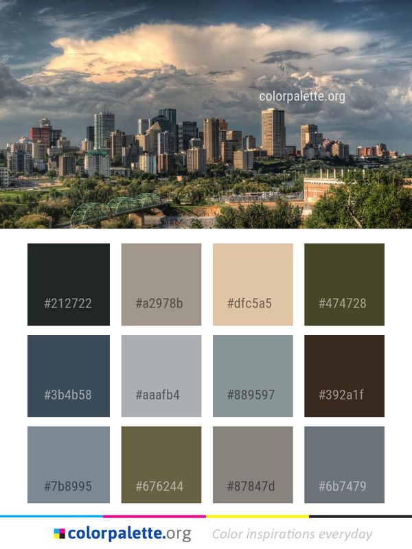 Metropolitan Area City Skyline Color Palette