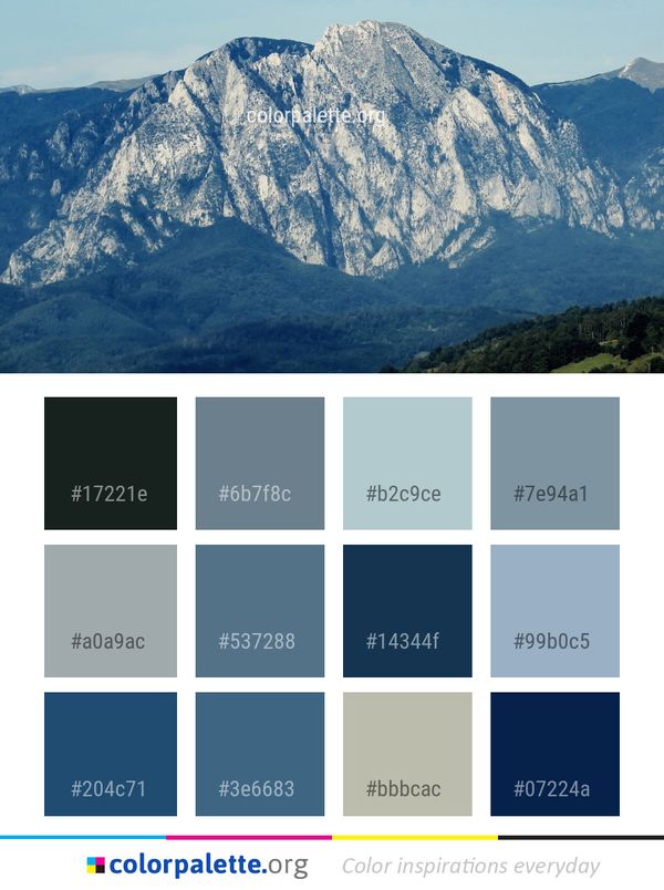 Mountainous Landforms Mountain Range Color Palette