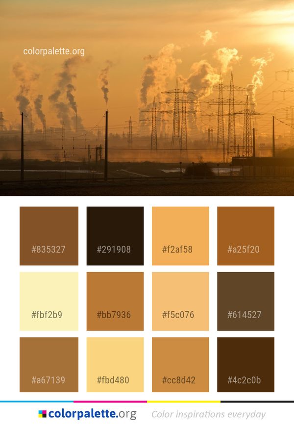 Sky Atmosphere Overhead Power Line Color Palette