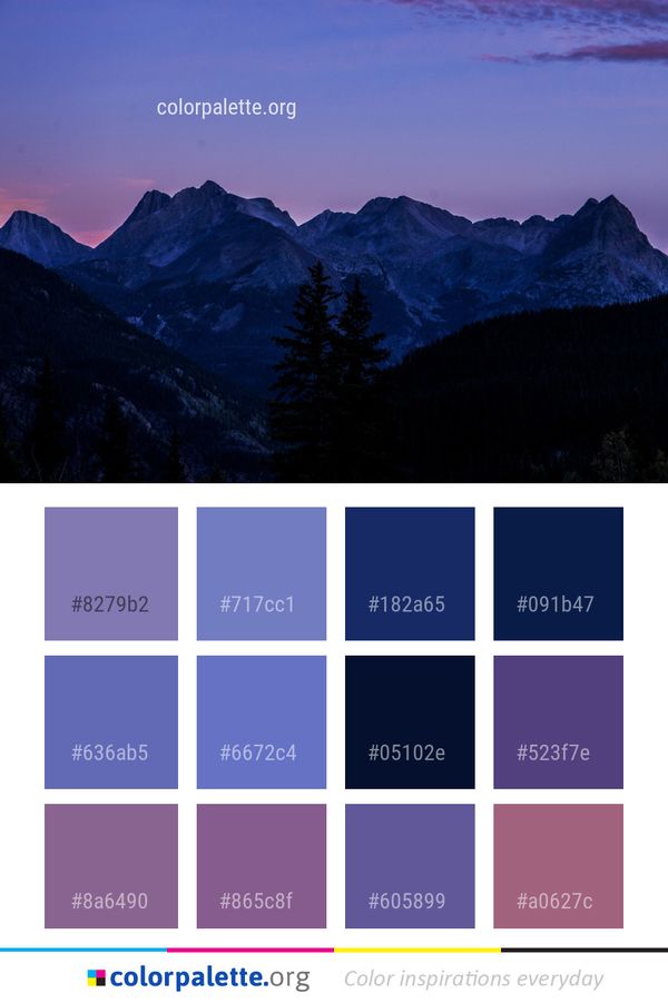 Sky Mountainous Landforms Mountain Range Color Palette