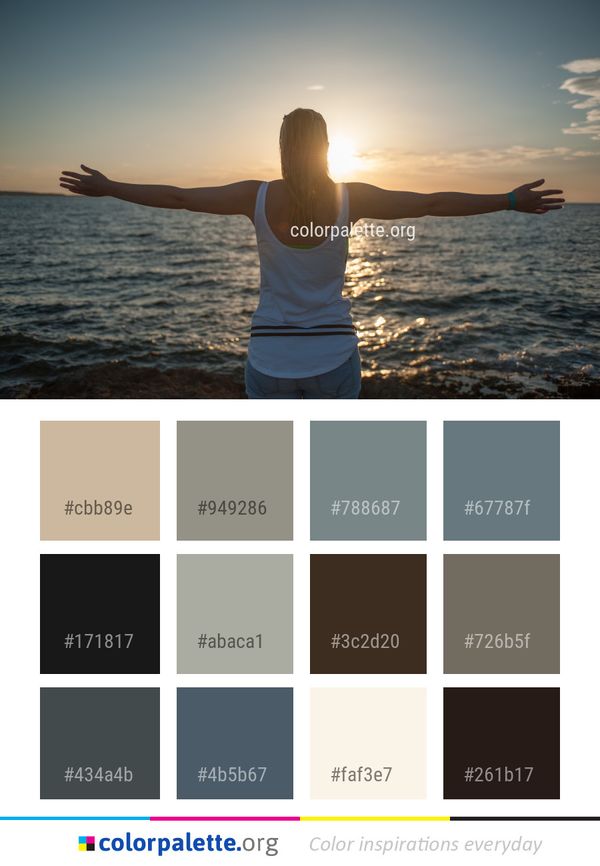 Sky Sea Water Color Palette
