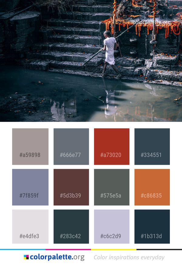 Water Reflection Darkness Color Palette
