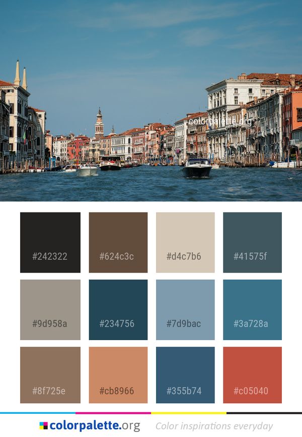 Waterway Sky Canal Color Palette