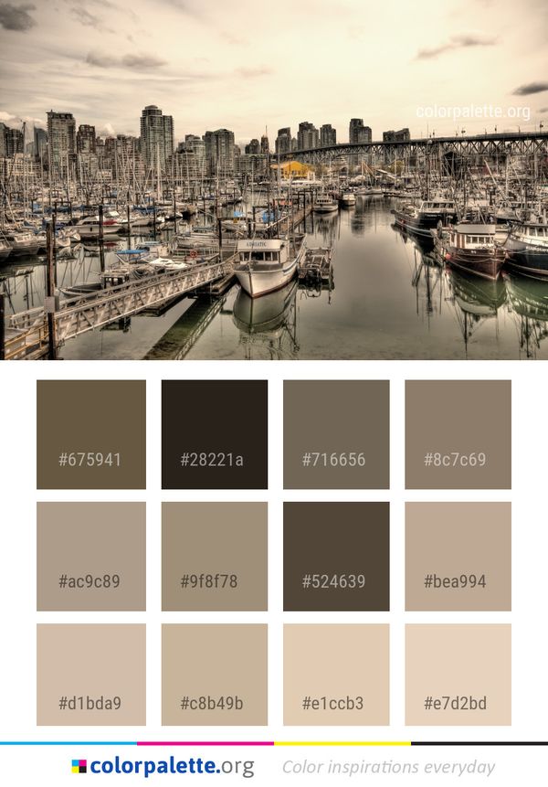 Cityscape Marina Reflection Color Palette