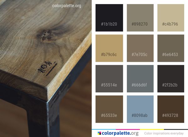 Furniture Table Wood Color Palette