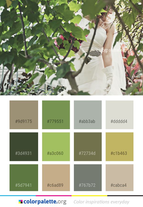 Photograph Woman Leaf Color Palette
