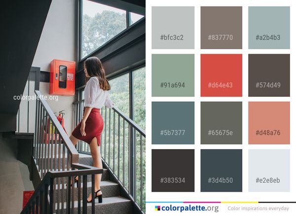 Red Room Standing Color Palette
