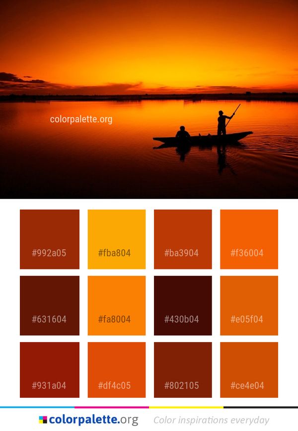 Reflection Nature Sunset Color Palette