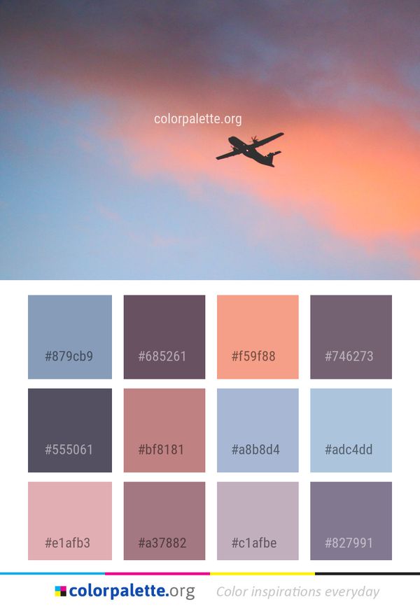 Sky Airplane Flight Color Palette