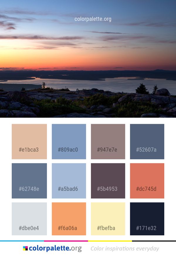 Sky Sea Horizon Color Palette