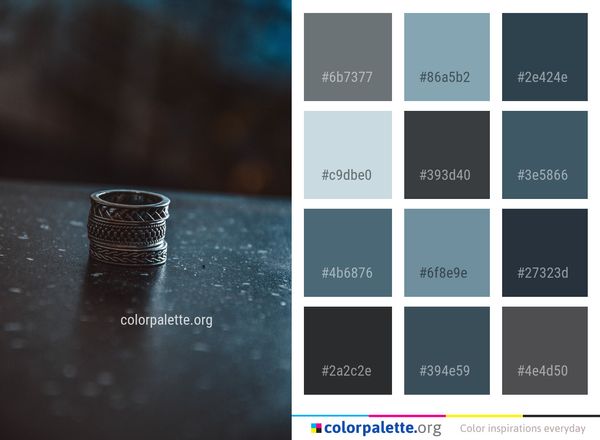 Water Reflection Macro Photography Color Palette