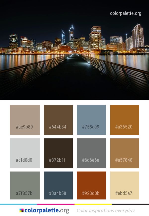 Cityscape Reflection Skyline Color Palette