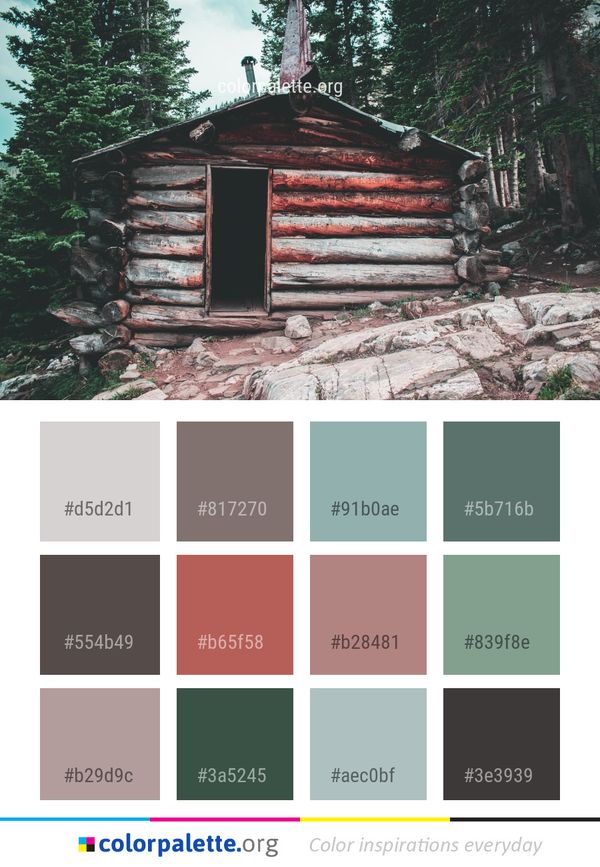 Log Cabin Shack Hut Color Palette