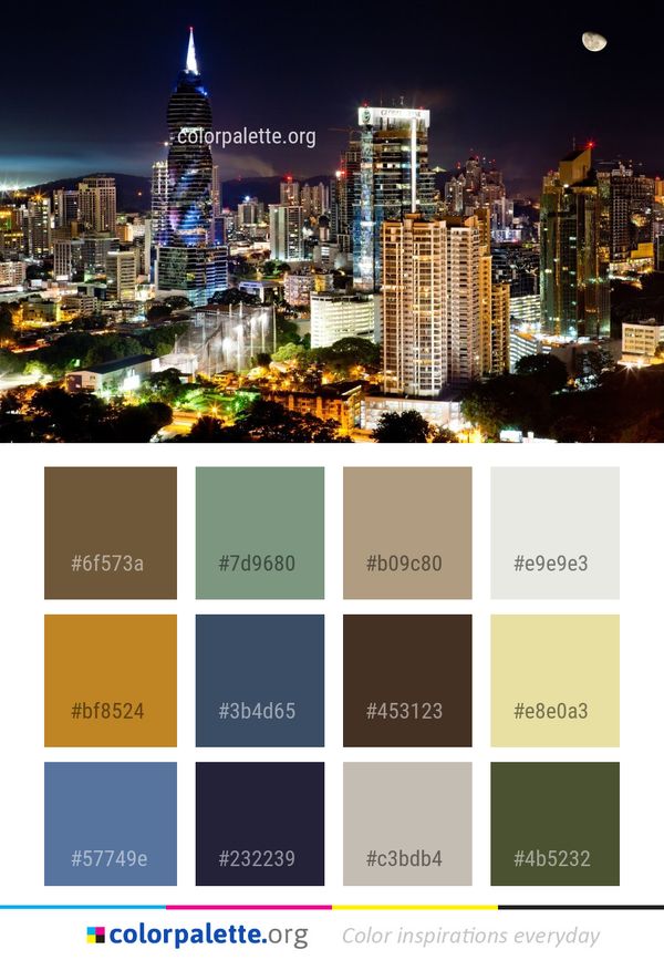Metropolitan Area Cityscape City Color Palette